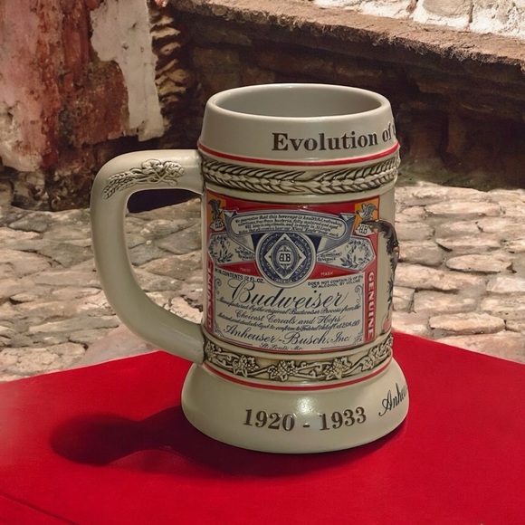 Budweiser Other - VTG Beer Stein Budweiser Evolution of the Label 2nd Series State Convention 2000